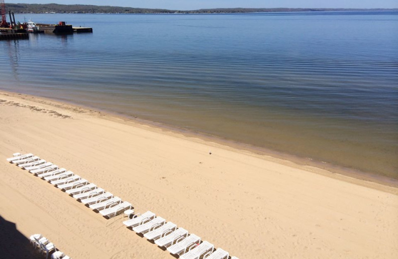 The beach at Bayshore Resort.