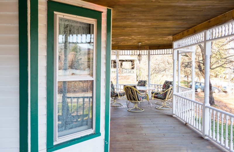 Porch at Antique Rose Inn.