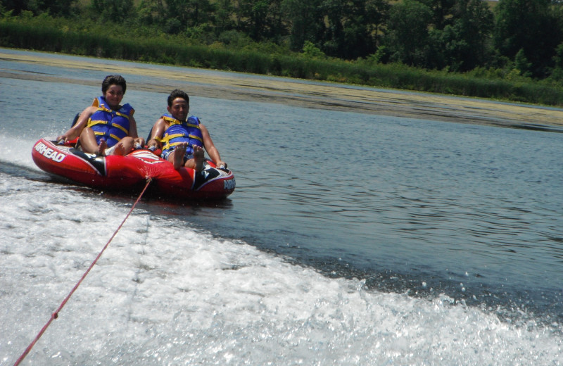 Water tubing at Highland View Resort.