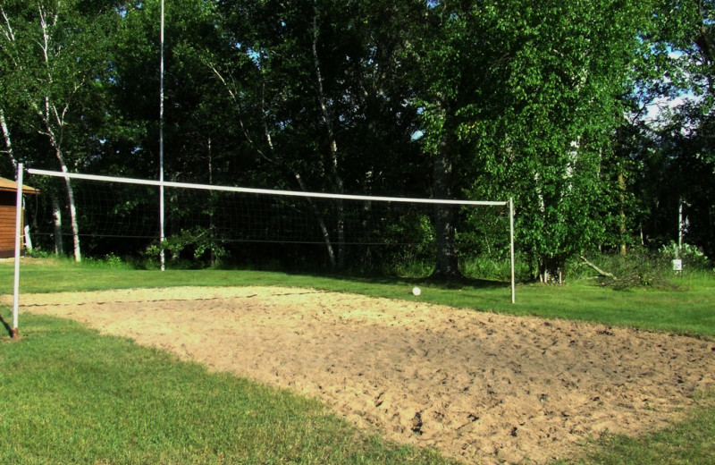 Volleyball court at Pine Terrace Resort.