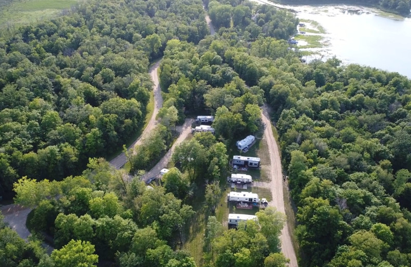 Aerial view of Northern Lights Resort.