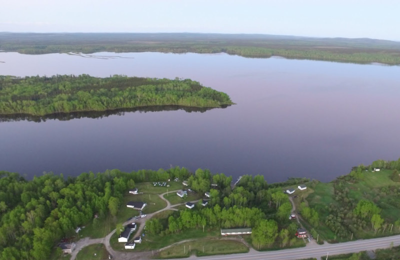 Aerial view of The Lodge at Parent Lake.