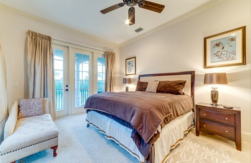 Rental bedroom at Luxury Reunion Rentals.