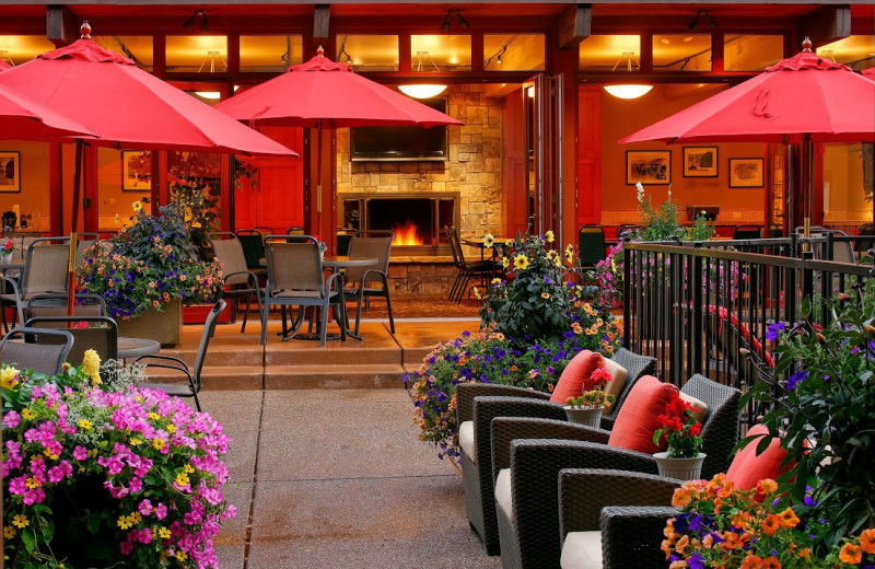 Patio at Aspen Square Condominium Hotel.