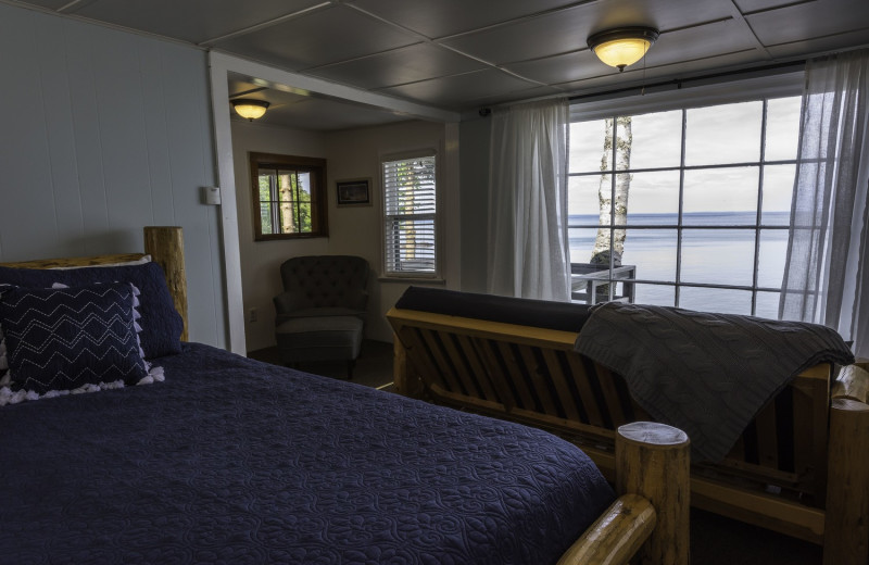 Cabin bedroom at Stonegate on Superior.