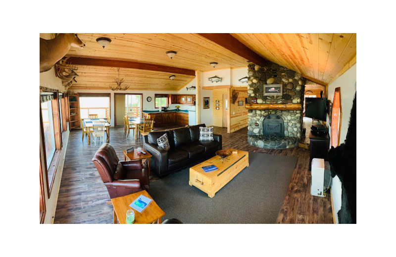 Guest room at Alaska's Big Salmon Lodge.