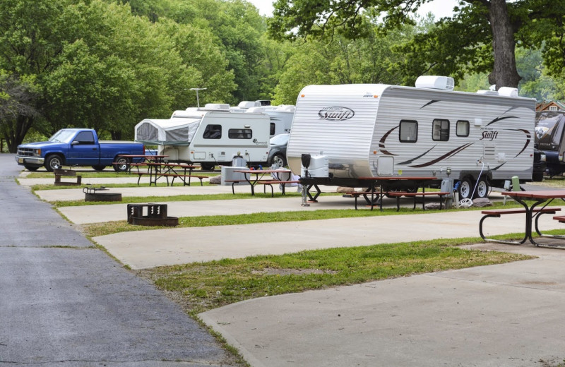 RV campground at Basswood Country Resort.