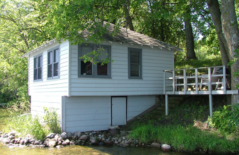 Cabin exterior at Long Lake Resort.