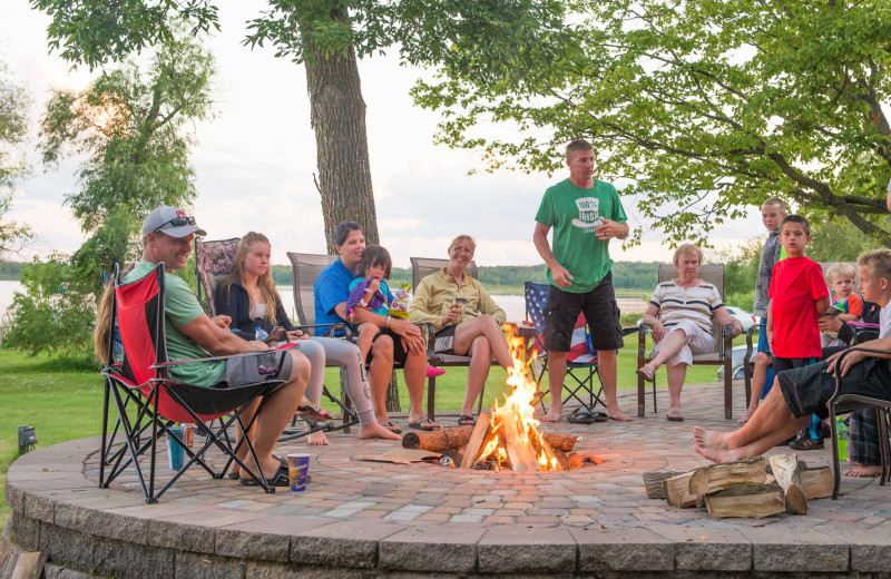 Bonfire at Hiawatha Beach Resort.