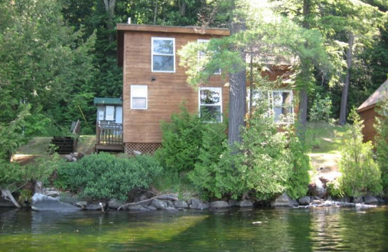 Cabin exterior at The Cabins on Harvey's Lake.