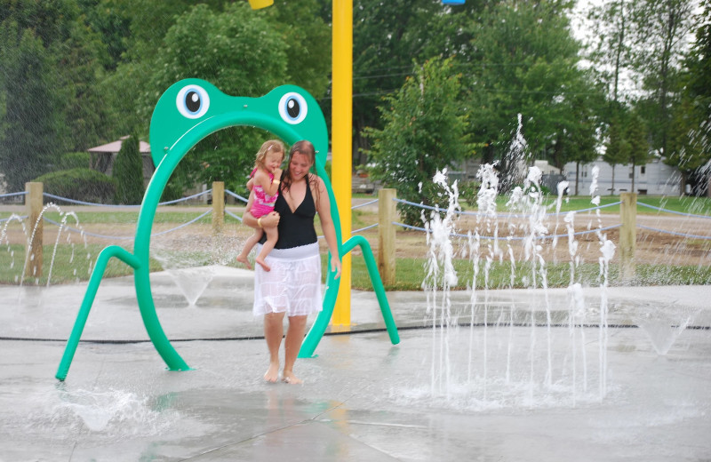 Splash pad at Golden Beach Resort.