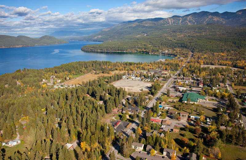 Aerial view of Good Medicine Lodge.