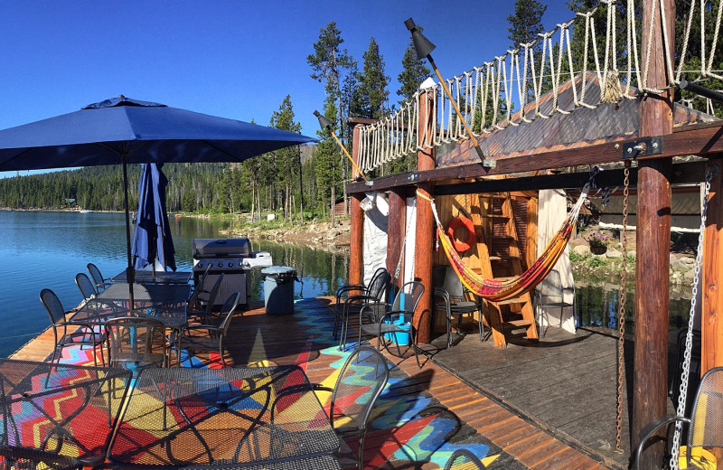 Dock at Elk Lake Resort.