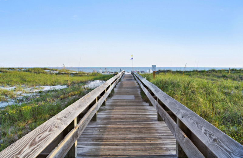 Beach at Gulf Coast Beach Getaways.