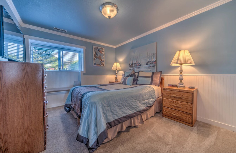 Rental bedroom at Cavalier Beachfront Condominiums.