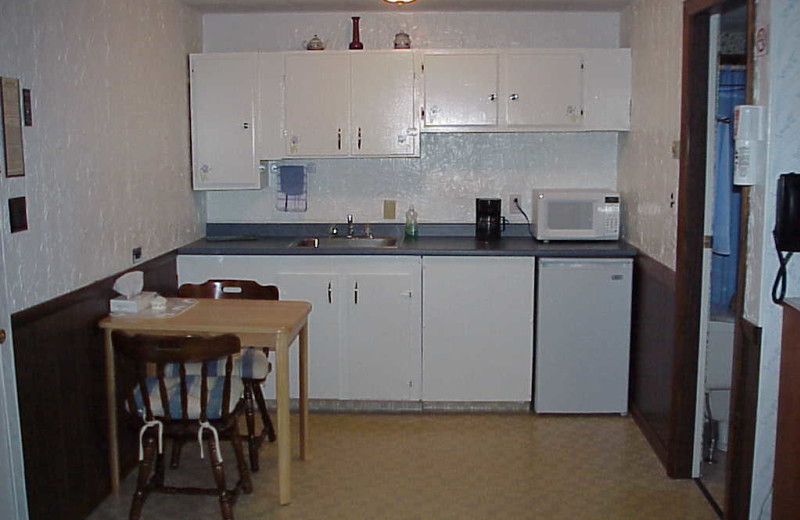 Kitchen at Blue Iris Motor Inn.