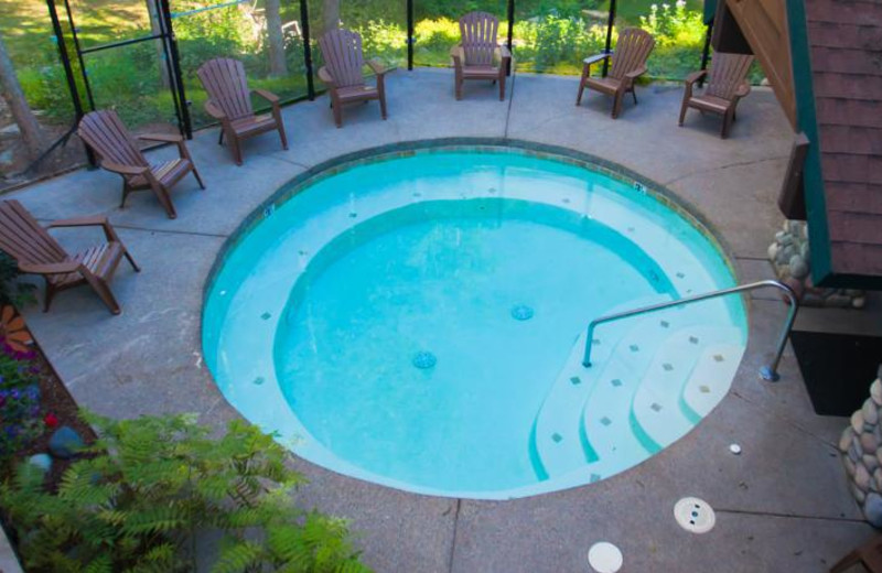 Outdoor pool at Kandahar Lodge.