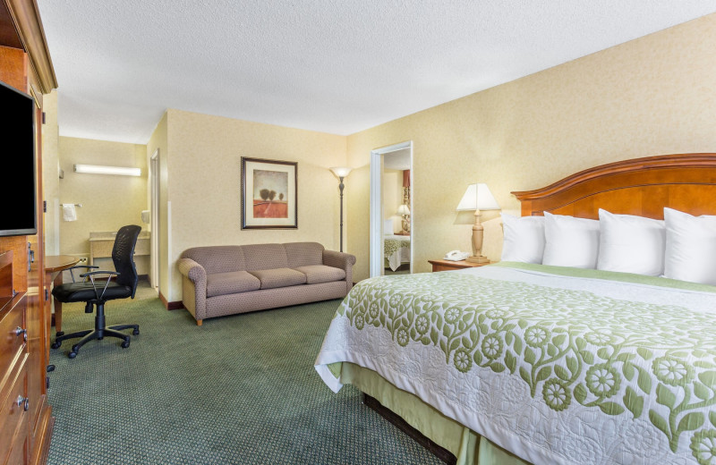 Guest room at Days Inn by Wyndham Klamath Falls.