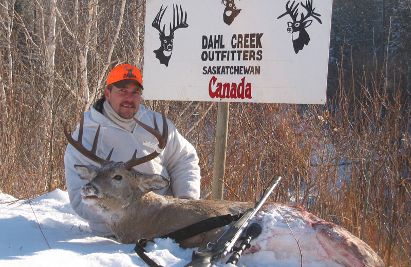 Deer hunting at Dahl Creek Outfitters.