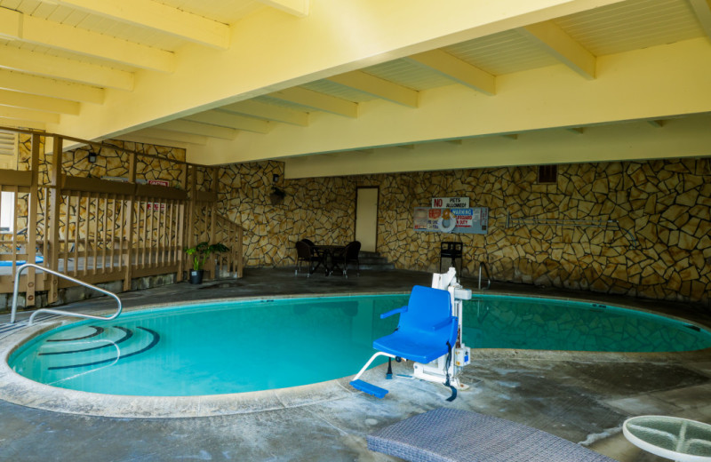 Indoor pool at Silver Surf Motel.