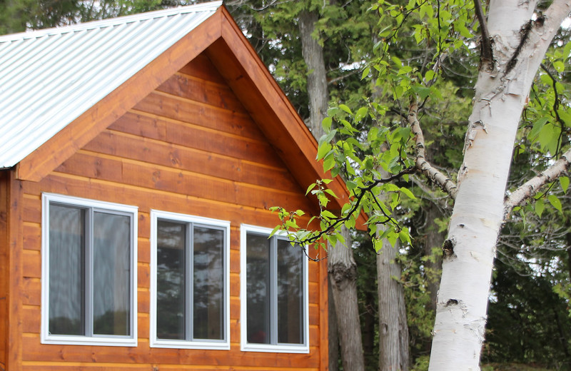 Cabin exterior at Fernleigh Lodge.