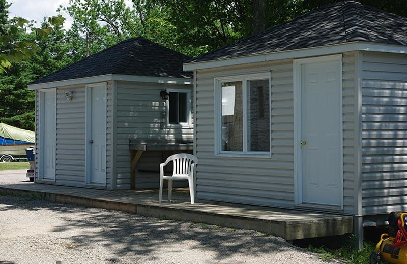 Cottage exterior at Hall's Cottages.