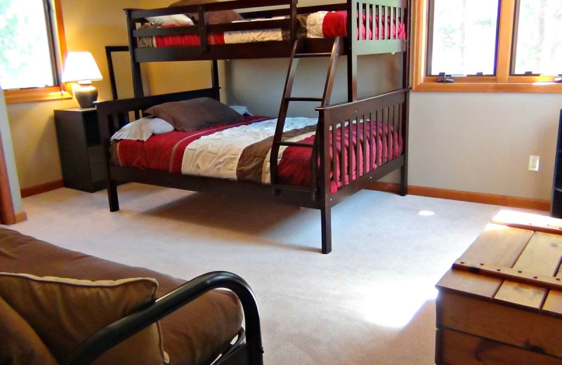 Rental bedroom at No Moosin' Around Lodging Services.