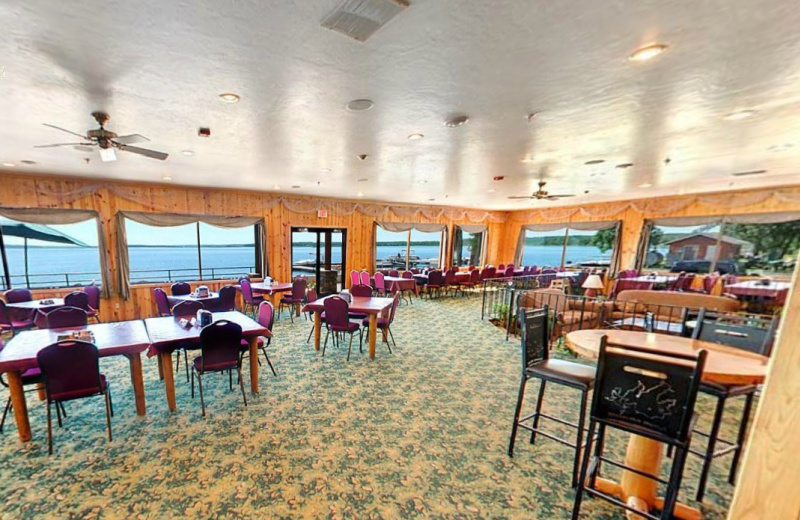 Dining area at Hiawatha Beach Resort.