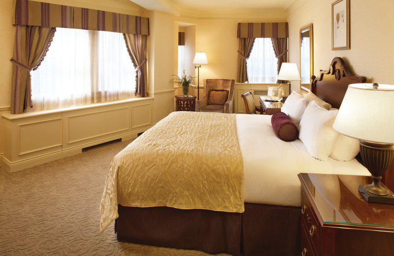 Guest room at Fairmont Le Chateau Frontenac.