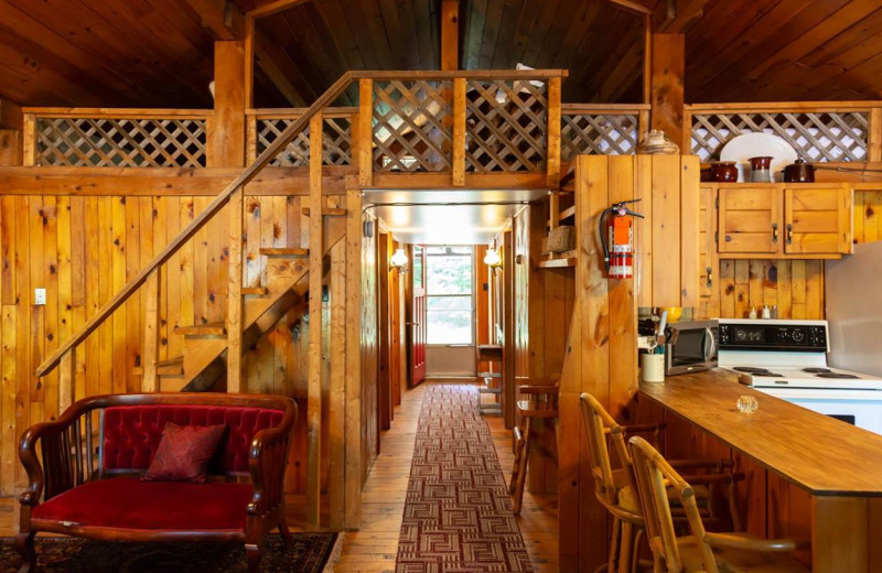 Cottage interior at Mattawa River Resort.