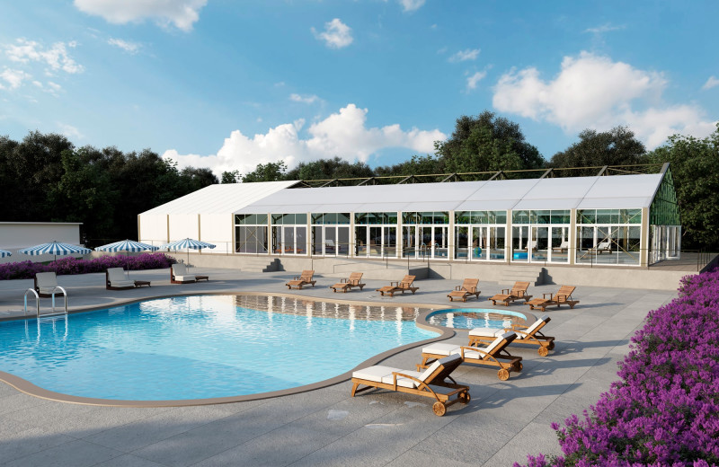 Outdoor pool at Westward Shores Camping Resort.