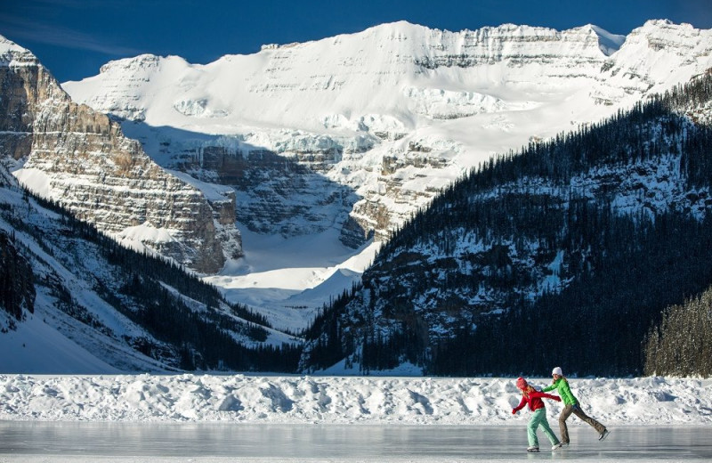 Ice skating at Mountaineer Lodge.