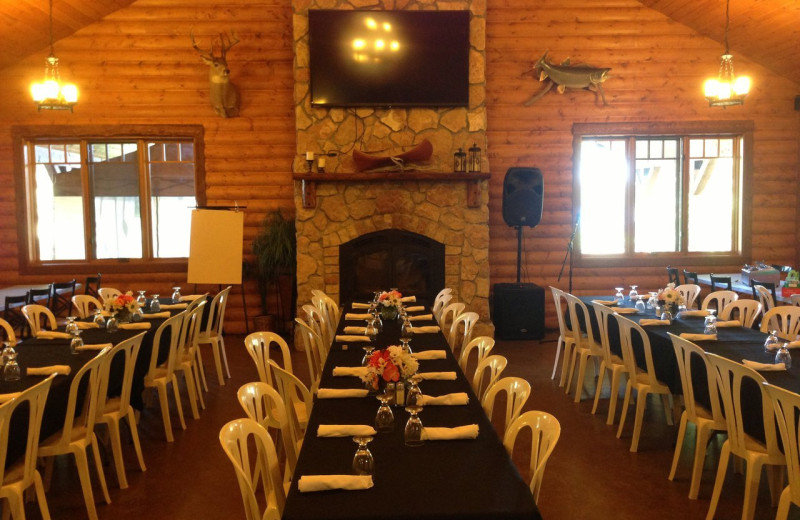 Dining at Bakers Narrows Lodge.