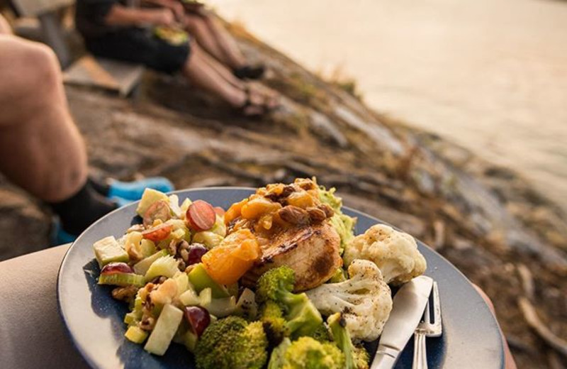 Dining at Orca Camp.