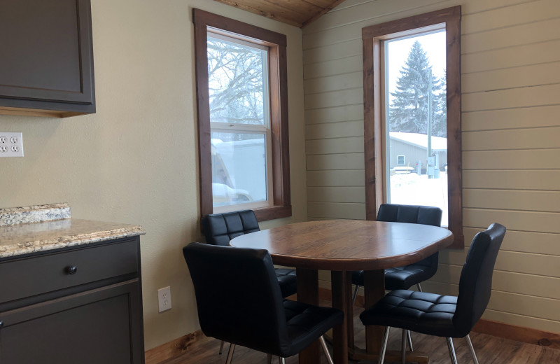 Cottage interior at Holly's Resort.