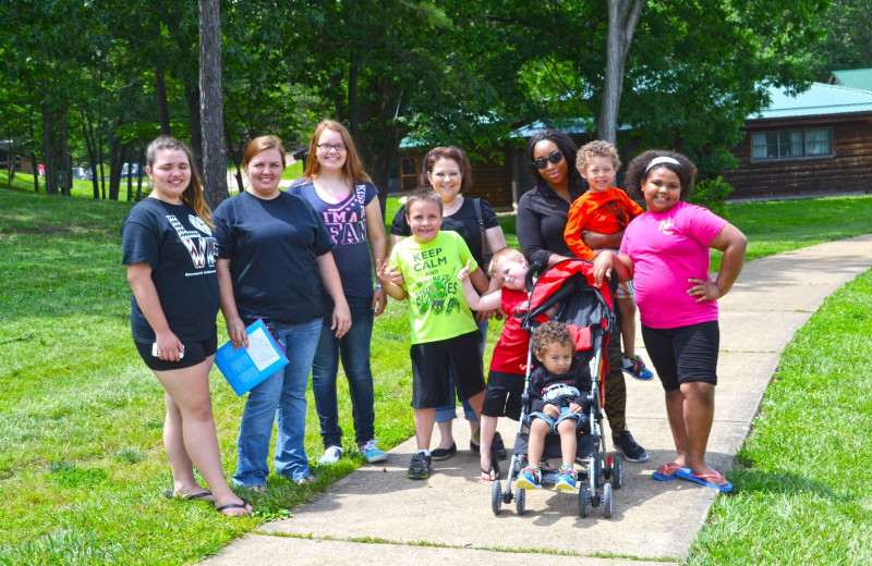 Family at YMCA Trout Lodge & Camp Lakewood.