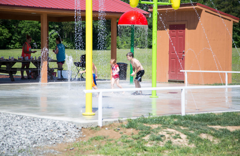 Splash pad at Long Lake Resort.