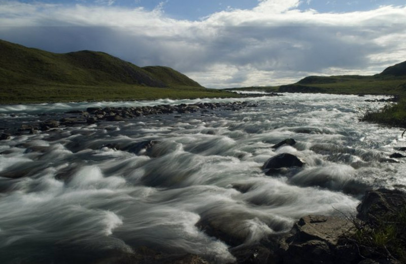 River view at Plummer's Arctic Fishing Lodges.