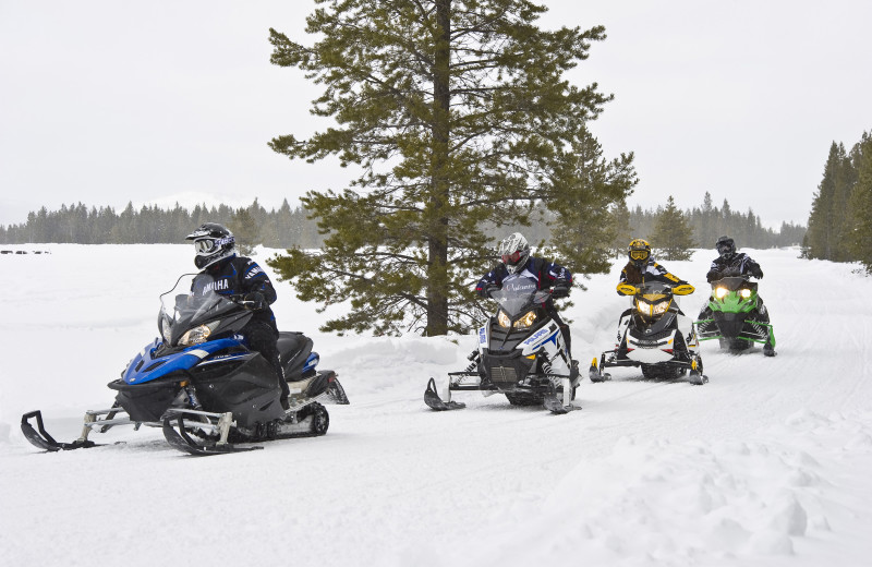 Snowmobiling at Catskill Mountains Resort.