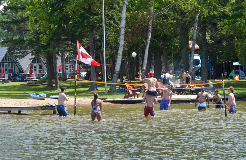 Beach volleyball at Balsam Resort.
