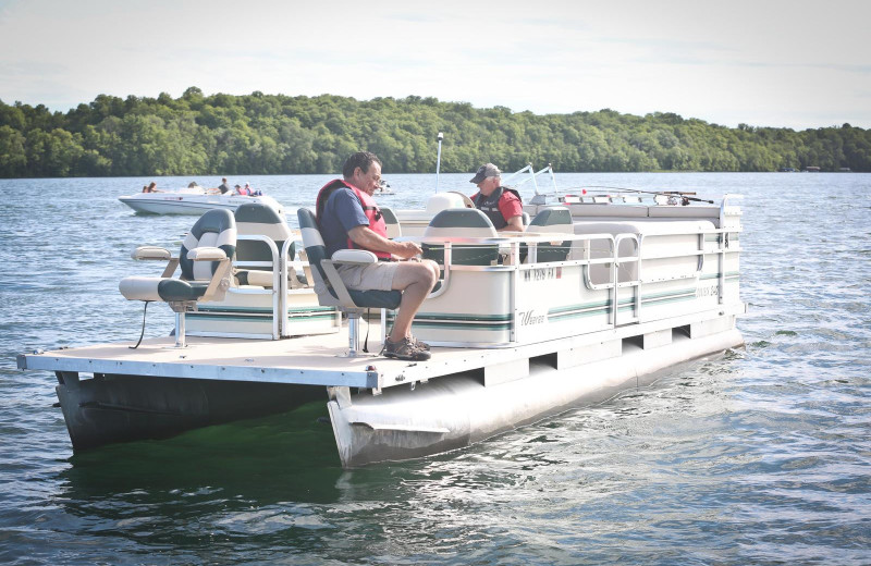 Pontoon at East Silent Lake Resort.