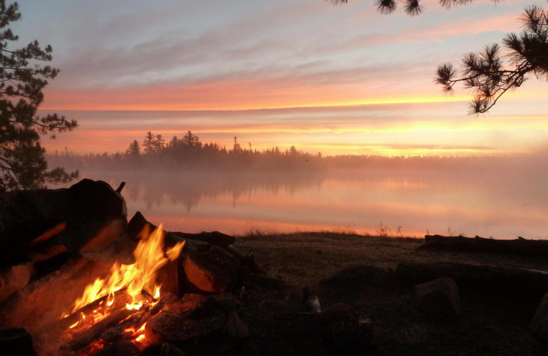 Campfire at Zup's Fishing Resort and Canoe Outfitters.