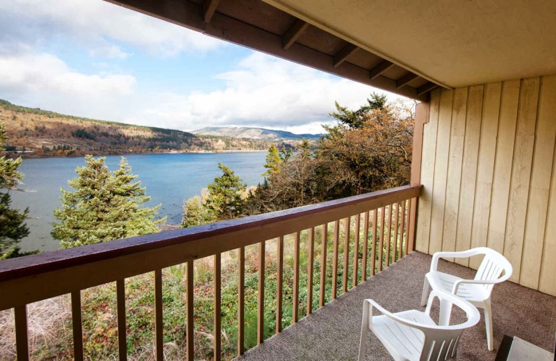 Balcony view at Vagabond Lodge.