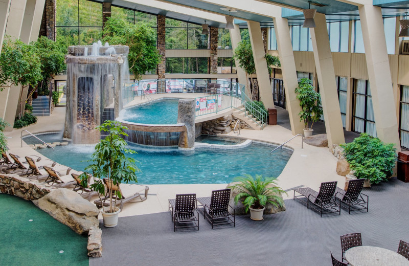 Indoor pool at Glenstone Lodge.