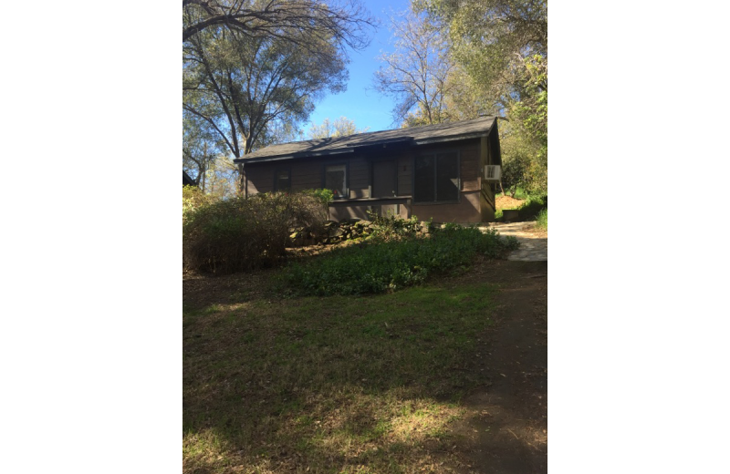 Cabin exterior at Lake Elowin Resort.