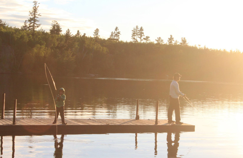 Fishing at Canadian Border Outfitters.