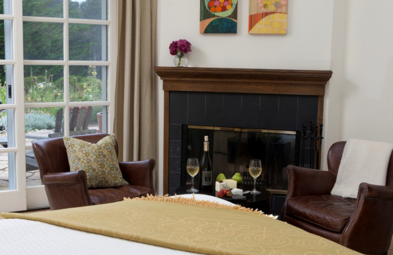 Guest bedroom at Seal Cove Inn.