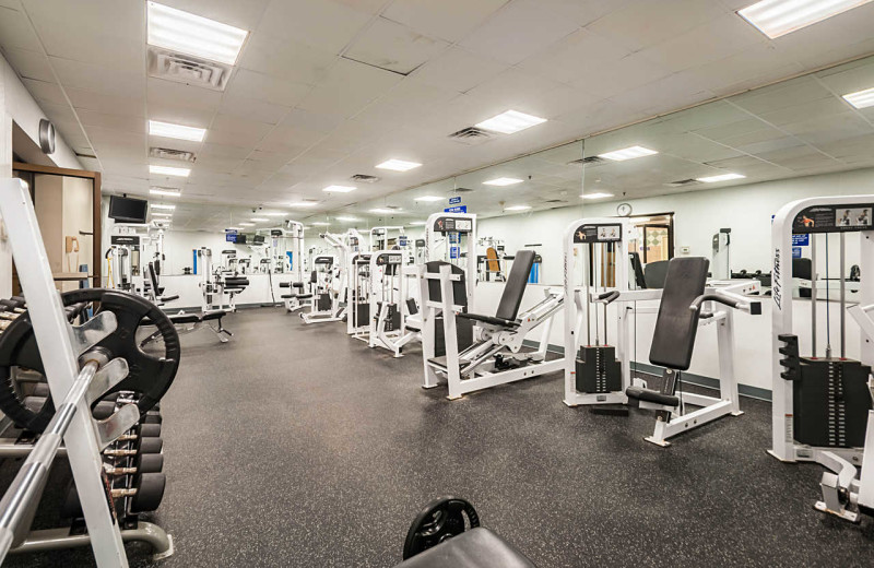 Fitness room at Clarion Resort Fontainebleau Hotel.