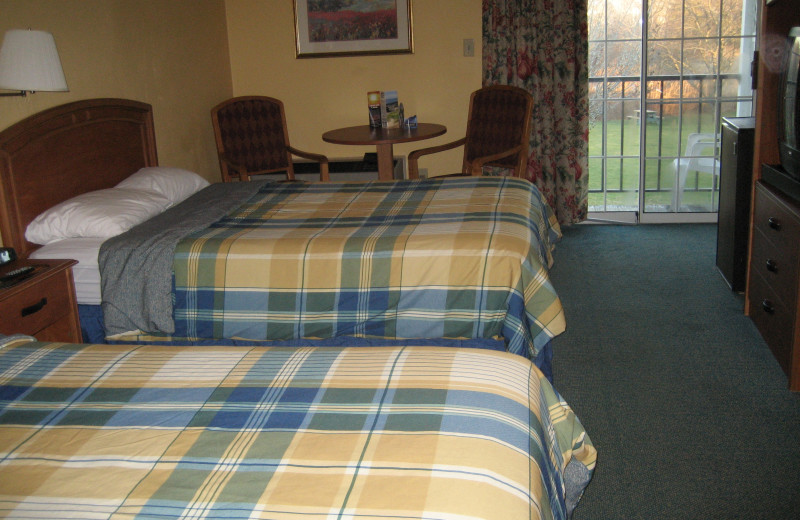 Two bed guest room at Tidewater Inn.