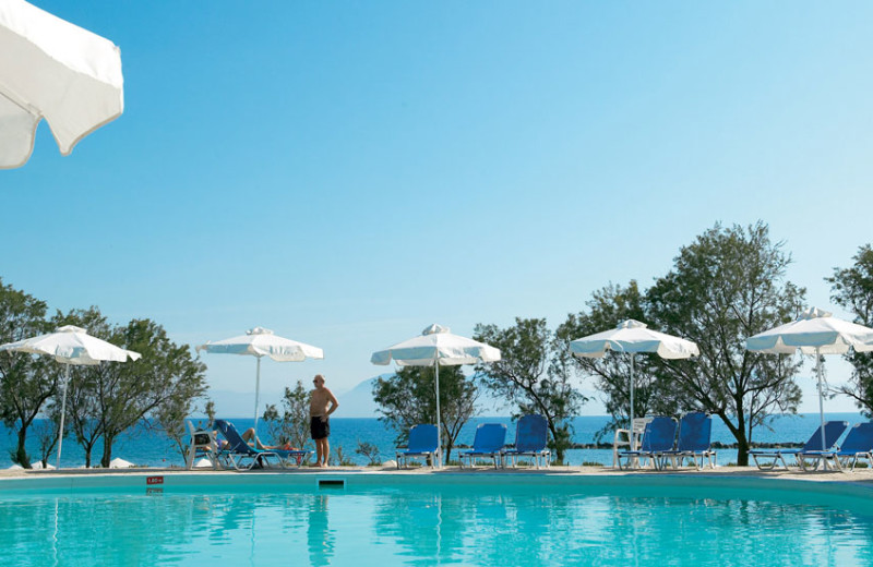 Outdoor pool at Grecotel Lakopetra Beach.